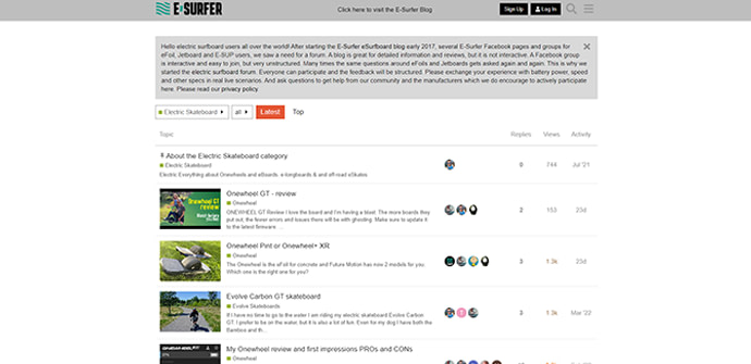 E-Surfer Forum