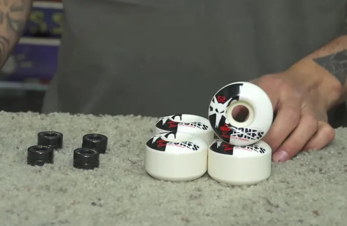Skateboard wheels are made of urethane as they are better for different terrains.