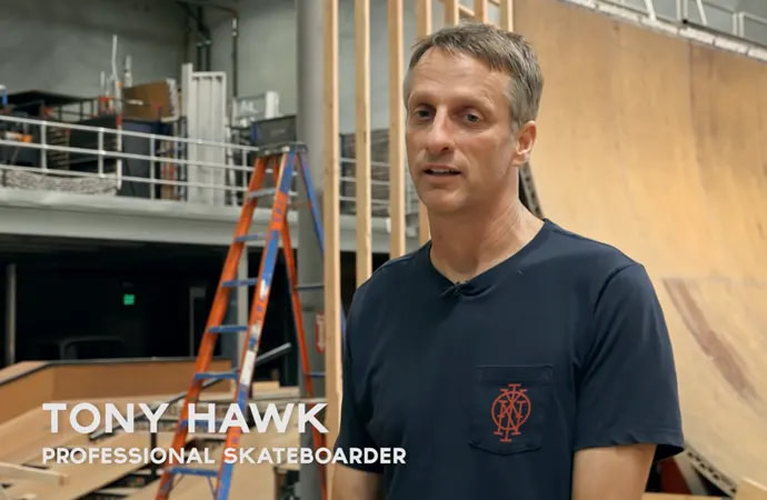 Tony Hawk wins his first freestyle skateboard contest at the Del Mar Skateboard Ranch.